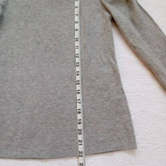 Set Gray Puff Sleeve Sweater & Ann Taylor LOFT Black Silk Cardigan Womens - Picture 9 of 16